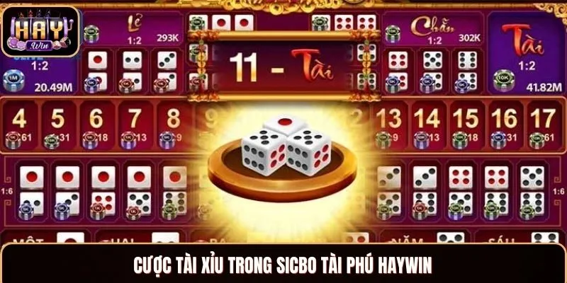 Cách chơi Sicbo Tài Phú theo cược tài xỉu